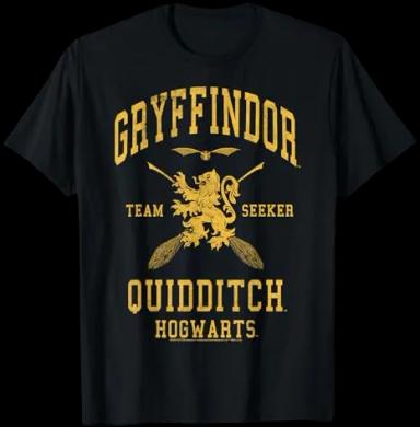 Harry Potter Gryffindor Team Seeker Hogwarts Quidditch T-Shirt