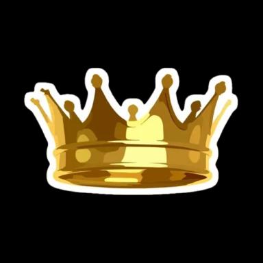 Gold Crown Sticker