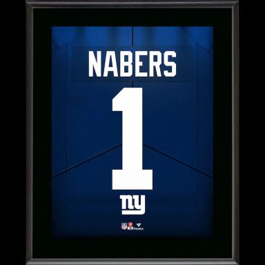 Malik Nabers New York Giants Fanatics Authentic 10.5" x 13" Jersey Number Sublimated Player Plaque