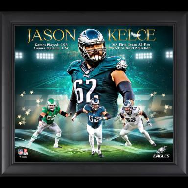 Jason Kelce Philadelphia Eagles Fanatics Authentic Framed 15" x 17" NFL Retirement Collage