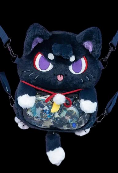 Genshin Impact Derivative Backpack The Wanderer Scaramouche Balladeer Cat Style Plush Ita Bag Shoulder Bag