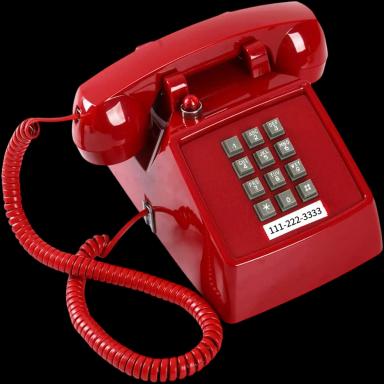 Traditional Red Landline Phone