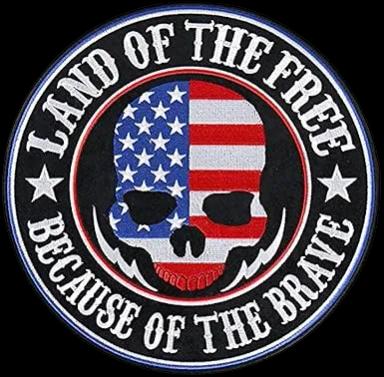 Hot Leathers Land of the Free Skull Patch