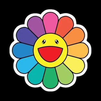 Smiling Flower Sticker