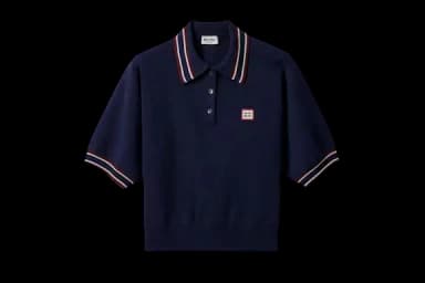 Miu Miu Wool And Cashmere Polo Sweater Navy US 38