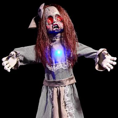 Halloween Animatronics 4 Ft Creepy Doll Decoration