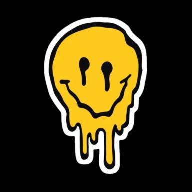 Happy Melted Face Sticker