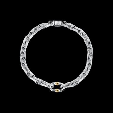 Makers Narrow Chain Bracelet in Sterling Silver and 18k Gold