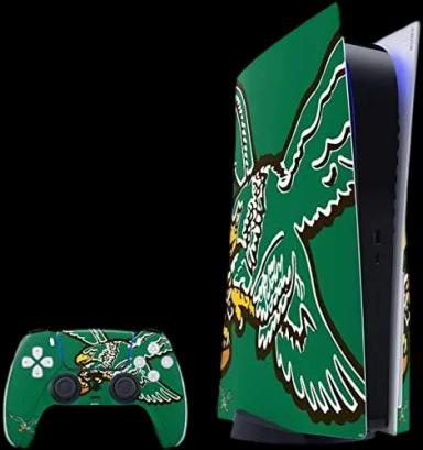 Skinit Decal Gaming Skin Compatible with PS5 Console and Controller - Officially Licensed NFL Philadelphia Eagles Retro Logo Design