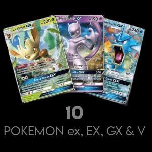 10 Pokémon ex, EX, GX & V