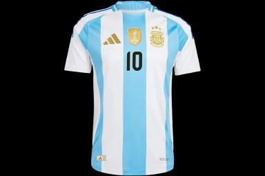 adidas Argentina 2024 Home Authentic Messi Jersey White/Blue Burst US L