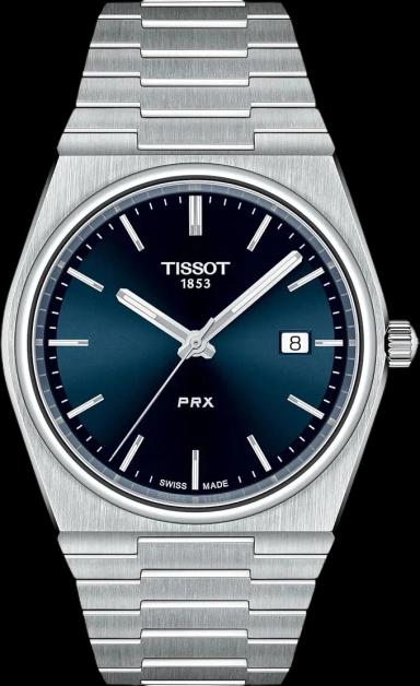 Tissot Men's PRX 316L Stainless Steel Case Dress Watch Grey T1374101104100