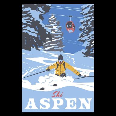 Ski Aspen Postcard