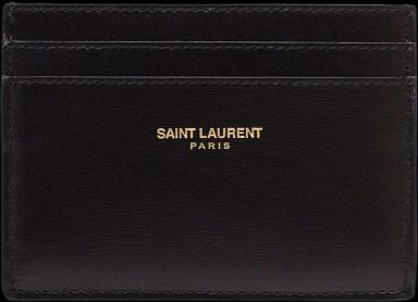 Saint Laurent Card Case in Smooth Leather Black