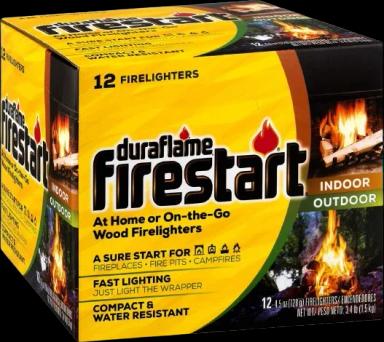 duraflame Firestart Indoor/Outdoor Firelighters, 12 pack