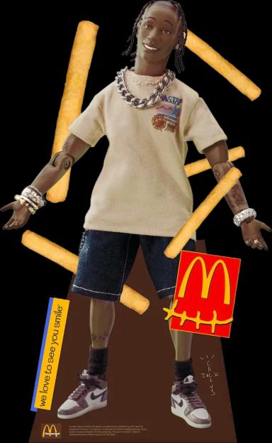 Travis Scott x McDonalds Action Figure Life-Size Cutout