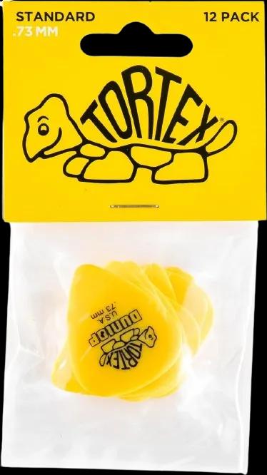 Dunlop Tortex Standard .73mm Yellow Guitar Pick, 12 Pack