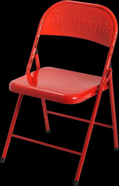 Supreme Metal Folding Chair Red