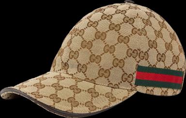 Gucci Original GG Canvas Baseball Hat with Web Beige/Brown (US L)