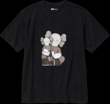 KAWS x Uniqlo UT Short Sleeve Graphic T-shirt (US Sizing)Black (US XS)