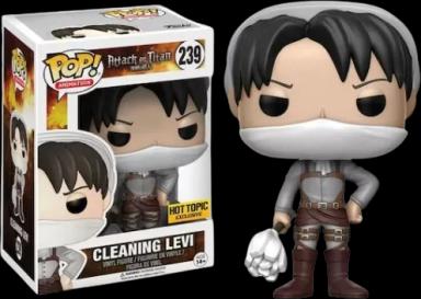 Funko Pop! Animation Attack on Titan Cleaning Levi Hot Topic Exclusive Figure #239