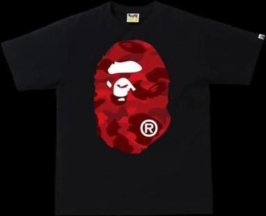 BAPE Color Camo Big Ape Head Tee Black/Red (US L)