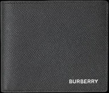 Burberry Grainy Leather International Bifold Wallet Black