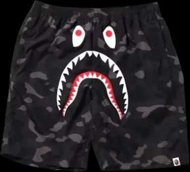 BAPE Color Camo Shark Beach Shorts (SS22)