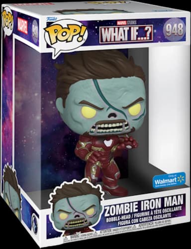 Funko Pop! Marvel Studios What If...? Zombie Iron Man 10 Inch Walmart Exclusive Figure #948