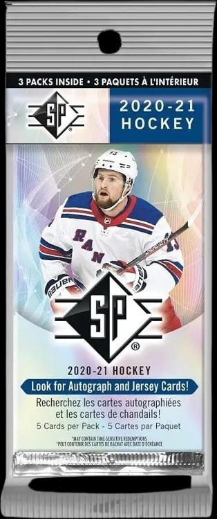 NHL Upper Deck 2020-21 SP Hockey Trading Card HANGER Box [3 Packs]