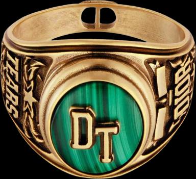 Dior TEARS Ring Gold/Malachite (US M)