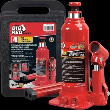 Torin T90413 Big Red Hydraulic Bottle Jack with Carrying Case, 4 Ton (8,000 lb) Capacity