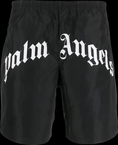 Palm Angels Logo Print Swimming Shorts Black (US XS)