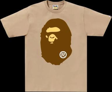 BAPE Big Ape Head Tee Beige