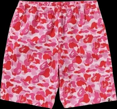 BAPE ABC Camo Beach Shorts (SS23) Pink