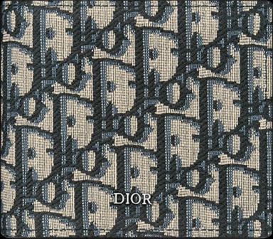 Dior Wallet Beige and Black Dior Oblique Jacquard