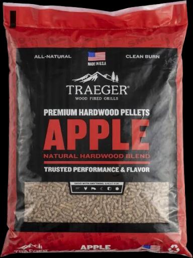 Traeger Grills Apple 100% All-Natural Wood Pellets, 20 lb. Bag