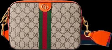 Gucci Ophidia GG Small Crossbody Bag Beige/Ebony/Orange