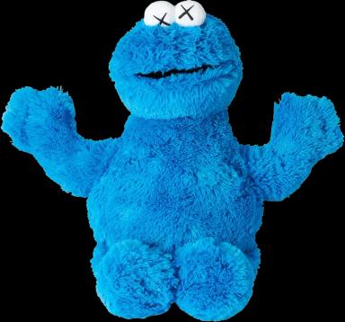 KAWS Sesame Street Uniqlo Cookie Monster Plush ToyBlue