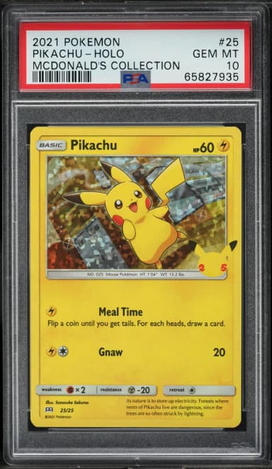 2021 Pokemon SWSH McDonald's Collection Holo Pikachu #25 PSA 10 GEM MINT