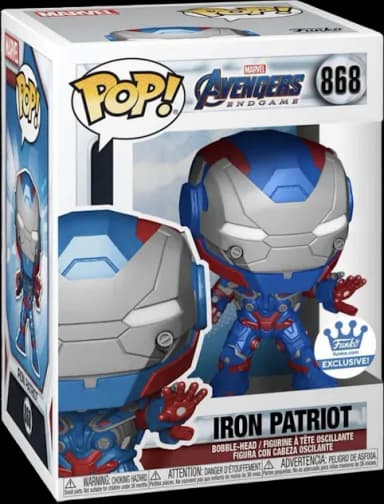 Funko Pop! Marvel Avengers Endgame Iron Patriot Funko Shop Exclusive Figure #868