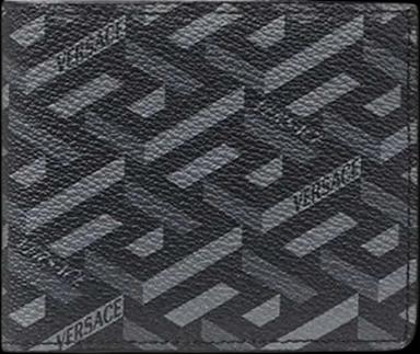 Versace La Greca Signature Wallet Black/Grey