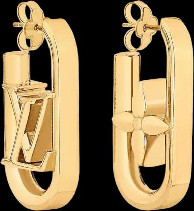 Louis Vuitton My LV Chain Earrings Brass