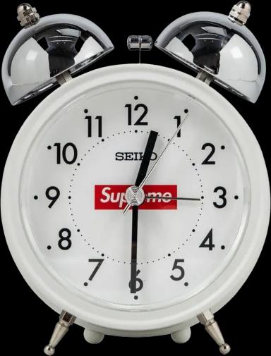 Supreme Seiko Alarm Clock White