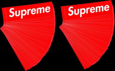 Supreme Red Box Logo 100x Sticker Lot