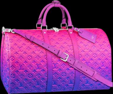 Louis Vuitton Keepall 50B Taurillon Illusion Blue/Pink