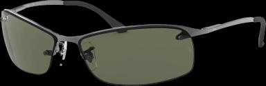 Ray-Ban RB3183 Sunglasses Polished Gunmetal/Green (RB3183)