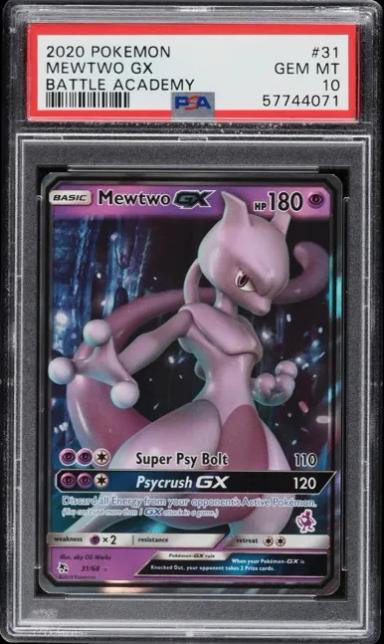 2020 Pokemon Battle Academy Mewtwo GX #31 PSA 10 GEM MINT