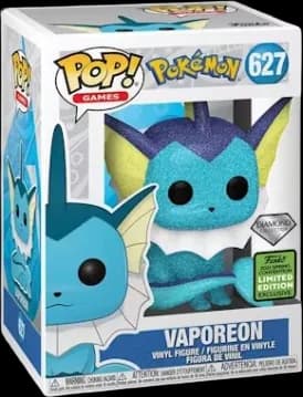 Funko Pop! Games Pokémon Vaporeon Diamond Collection 2021 Spring Convention Exclusive Figure #627