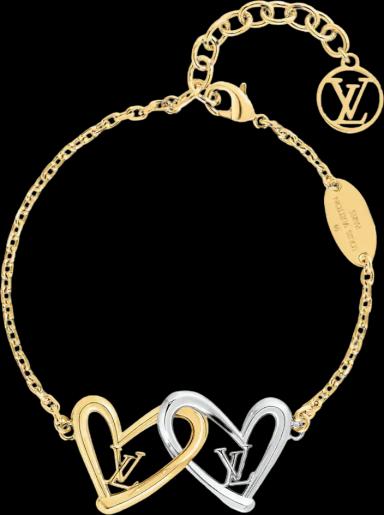 Louis Vuitton Limited Edition Heart Bracelet Fall In Love Gold